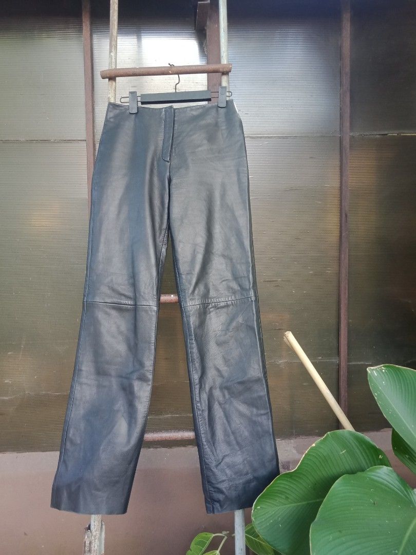 Hugo boss leather trousers store