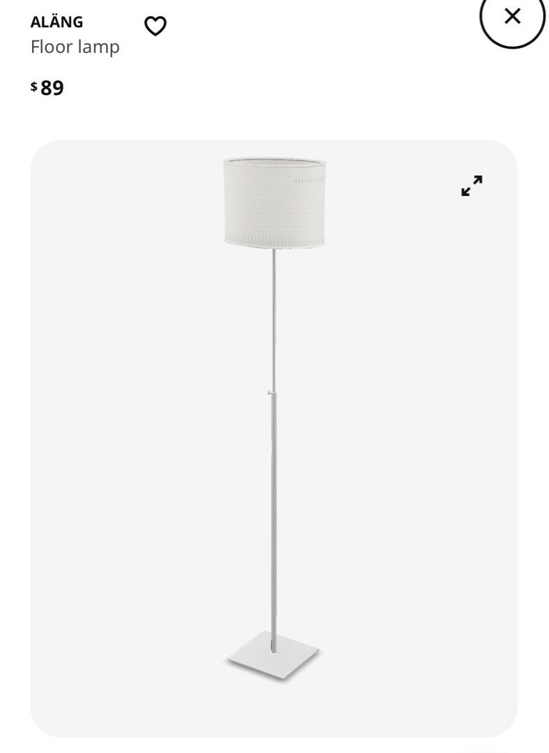 IKEA Alang Floor Lamp, Furniture & Home Living, Lighting & Fans