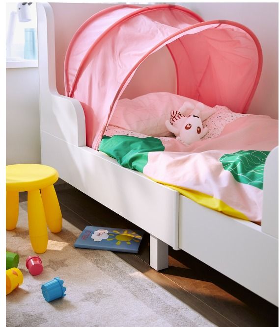 Ikea Bed Canopy Pink color, Babies & Kids, Baby Nursery & Kids