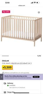 IKEA Crib with foam comes with box