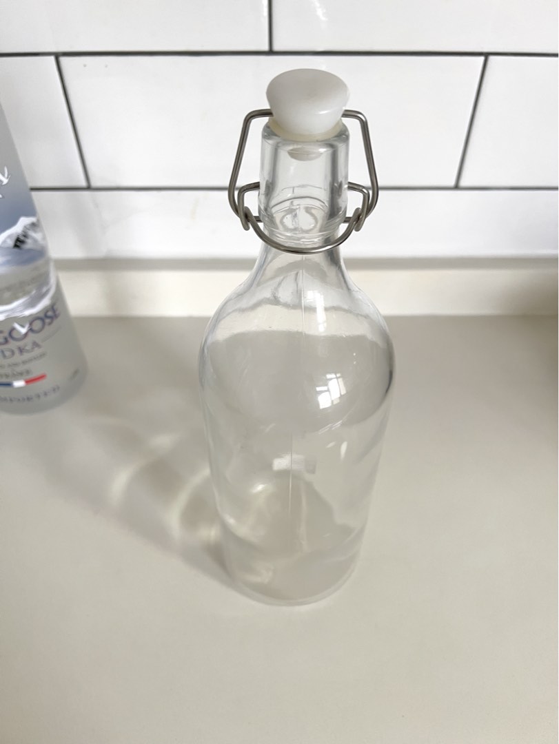IKEA Korken Glass Bottle, Furniture & Home Living, Kitchenware