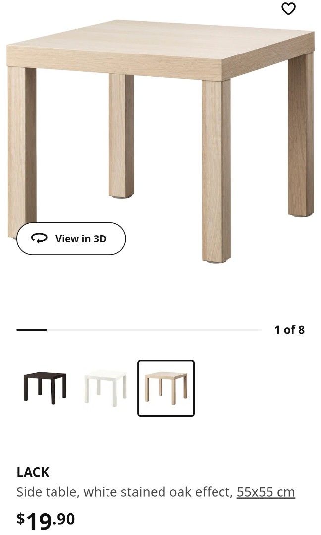 IKEA Lack table, Furniture & Home Living, Furniture, Tables & Sets on