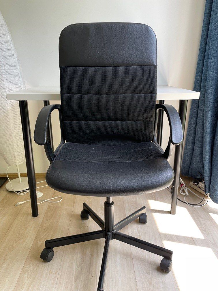 IKEA Office chair with desk, Furniture & Home Living, Furniture, Chairs on Carousell