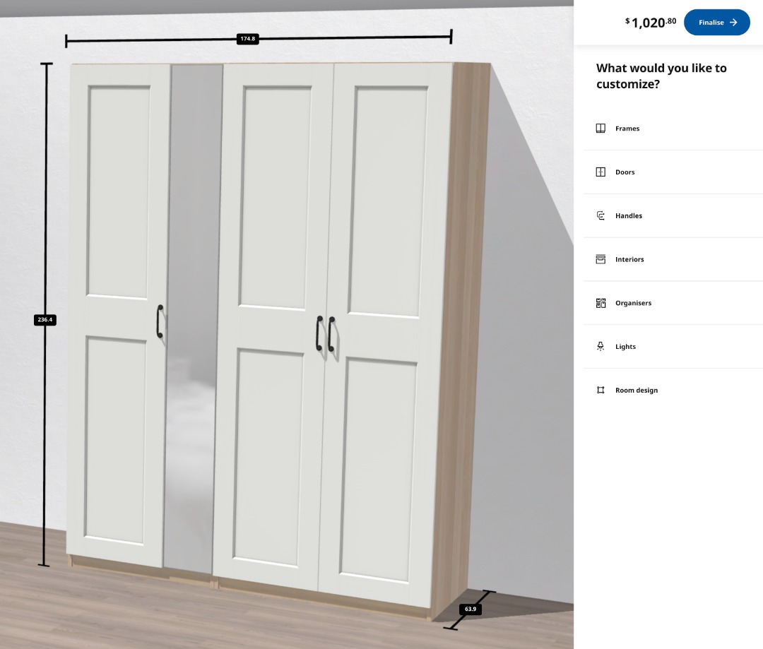 Ikea Pax System Custom Wardrobe, Furniture & Home Living