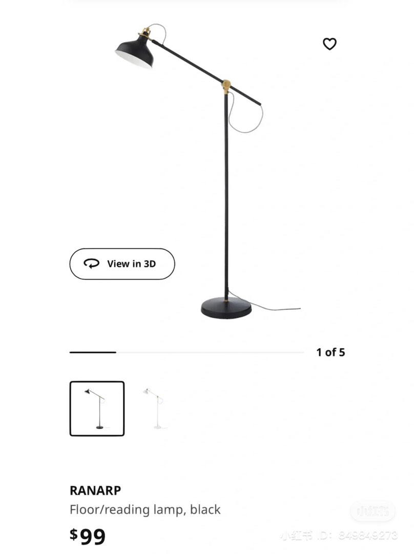 Ikea RANARP floor lamp, Furniture & Home Living, Lighting & Fans