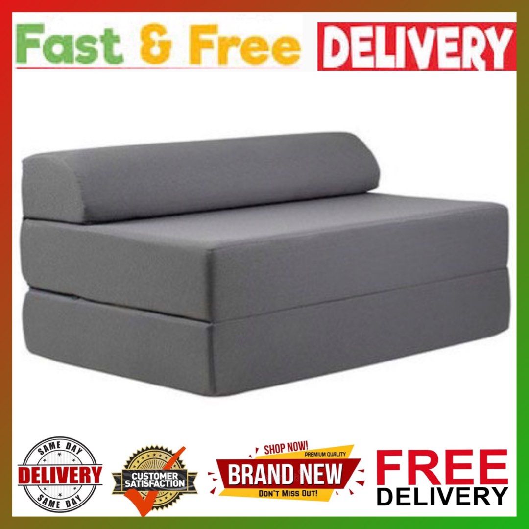 Ikea Sofa Bed, NYKIL 2seat sofabed Dark grey, Furniture & Home Living