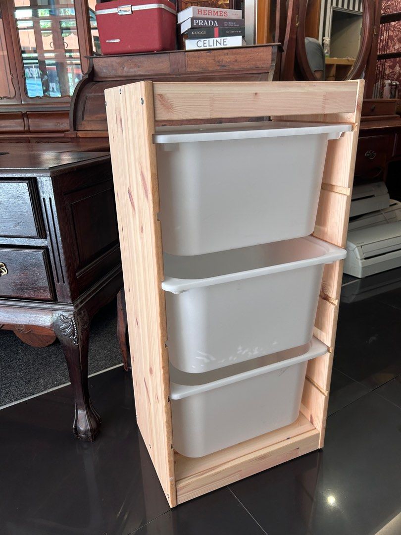Ikea TROFAST pines shelving unit with COMPLETE BOX, Furniture & Home