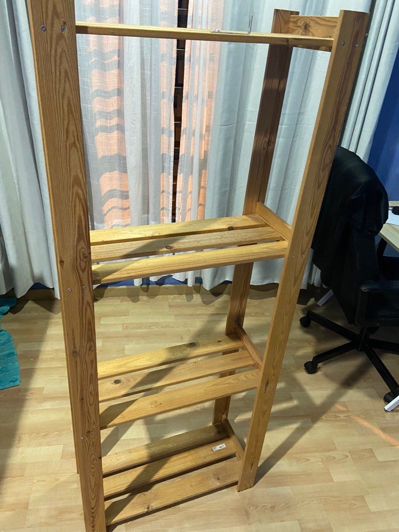 IKEA wooden Shelf, Furniture & Home Living, Furniture, Shelves