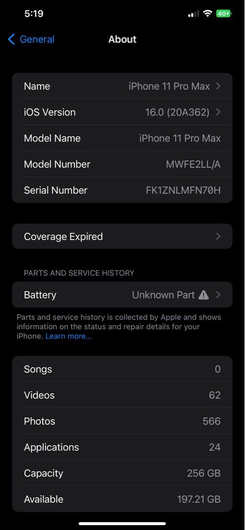 iPhone 11 Pro Max 256gb (Category: iPhone 11 Series) located in Las Pinas. Submitted by godboyta999 (Listing ID 1229826074, Image 2). Description: FS iPhone 11 Pro Max 256gb Honest issue Battery unknown Pero sobrang kunat pde mo hampas sa ex mo No issue Reset all you want Test all you want All Sim working Sobrang kinis pa, Pde sa Feeling maarte Price: 23k Swapping Price: 25k May bawas pa pag get now Meetup Caloocan or COD basta sayo delivery fee 