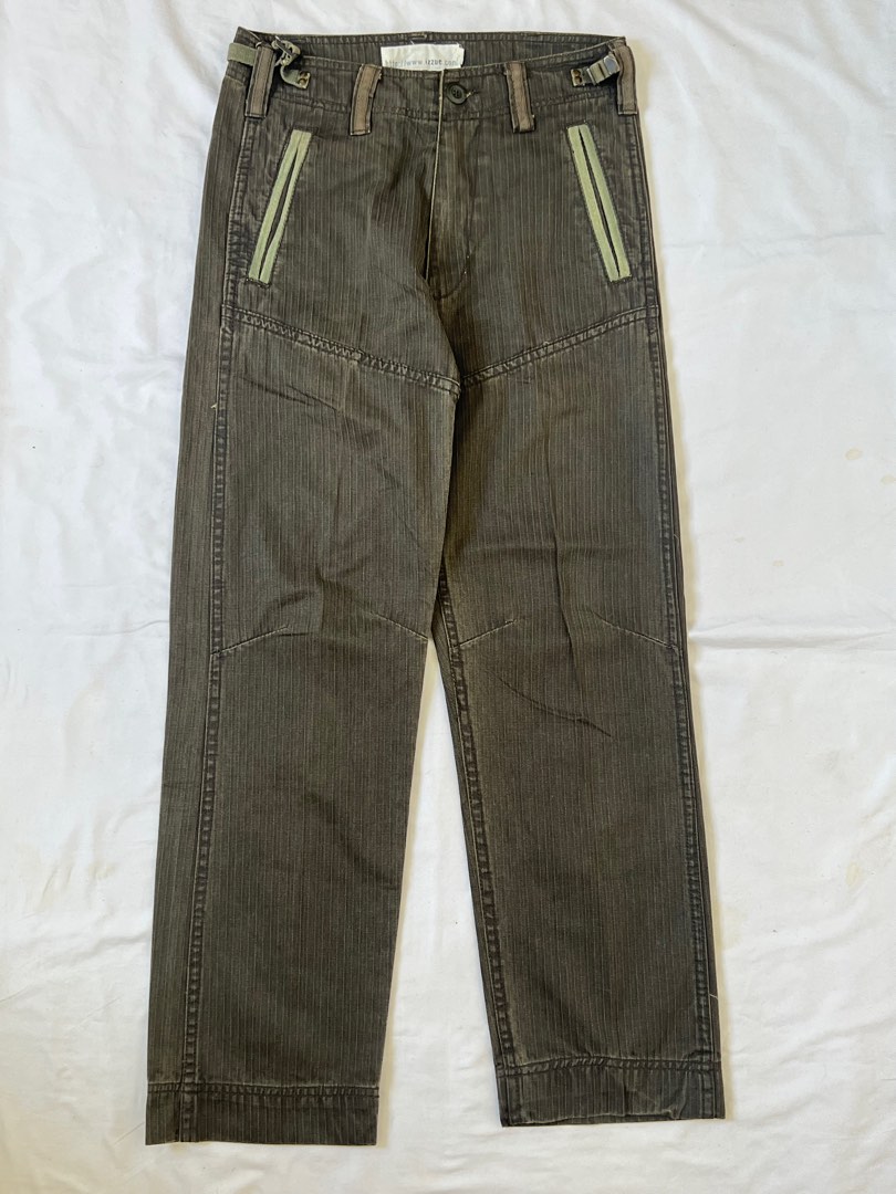 Izzue moss green pinstripes on Carousell