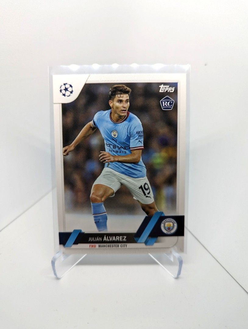 JULIAN ALVAREZ 2022-23 Topps Stadium Club Chrome UEFA Club Competitions  Soccer REFRACTOR PARALLEL Rookie Card RC #14 Argentina Manchester City at  's Sports Collectibles Store