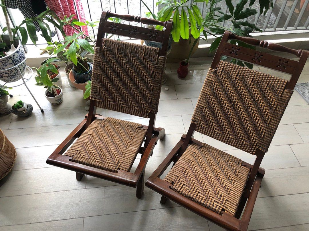 Jute outdoor seating chairs, Furniture & Home Living, Outdoor Furniture