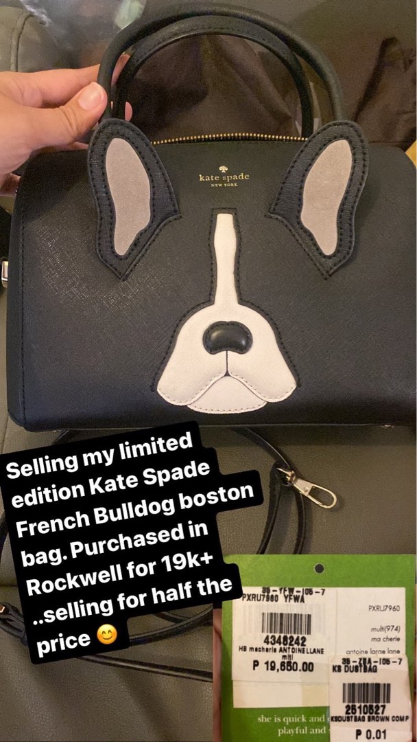 Boston terrier shop kate spade purse