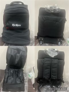 Kickers handcarry soft luggage with wheels and backpack straps
