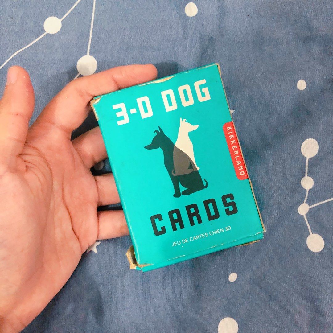 Kikkerland Deck of 3D dog cards Lenticular holographic moving 3D