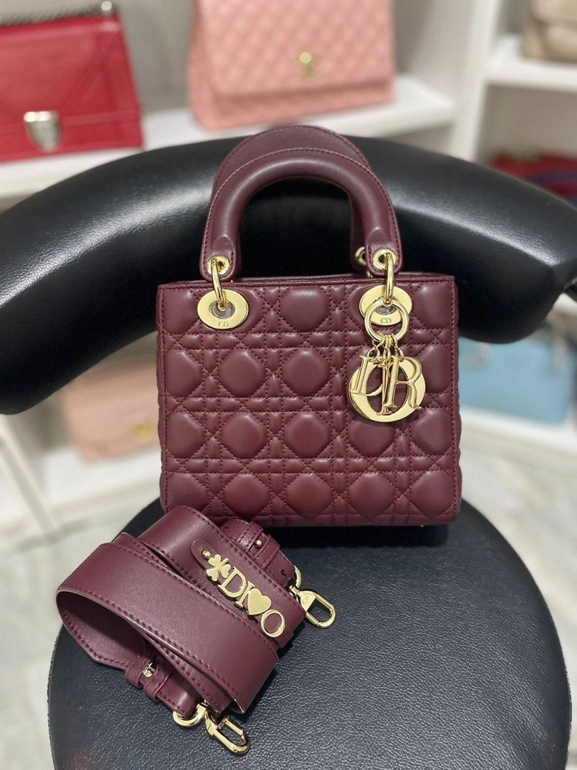 Lady Dior Small Maroon