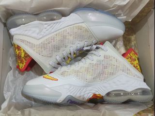 全新LBJ19low首發摩登原始人麥片配色。us9