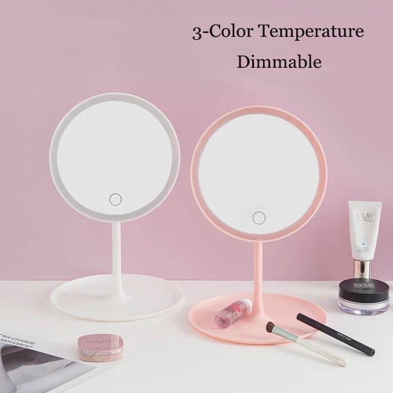 LED Light Makeup Mirror Adjustable Face Mirror, Furniture & Home Living ...