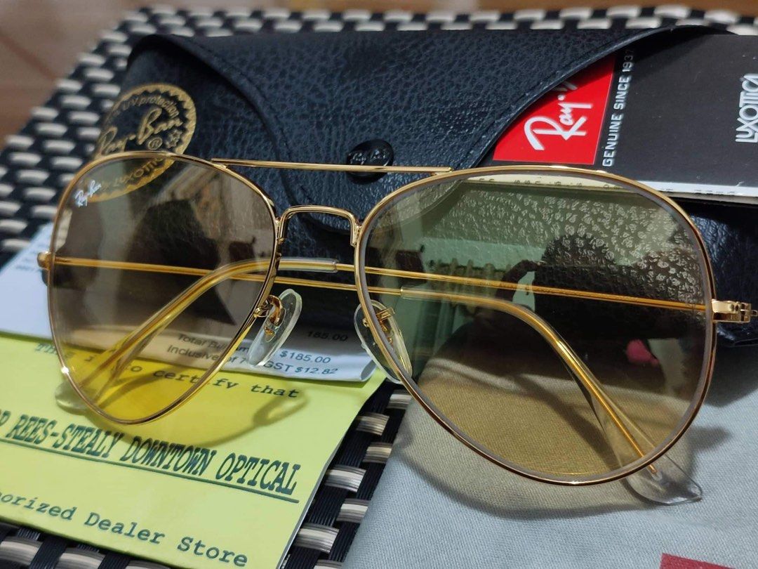 Legit Rayban All Weather Amber, Men's Fashion, Watches & Accessories
