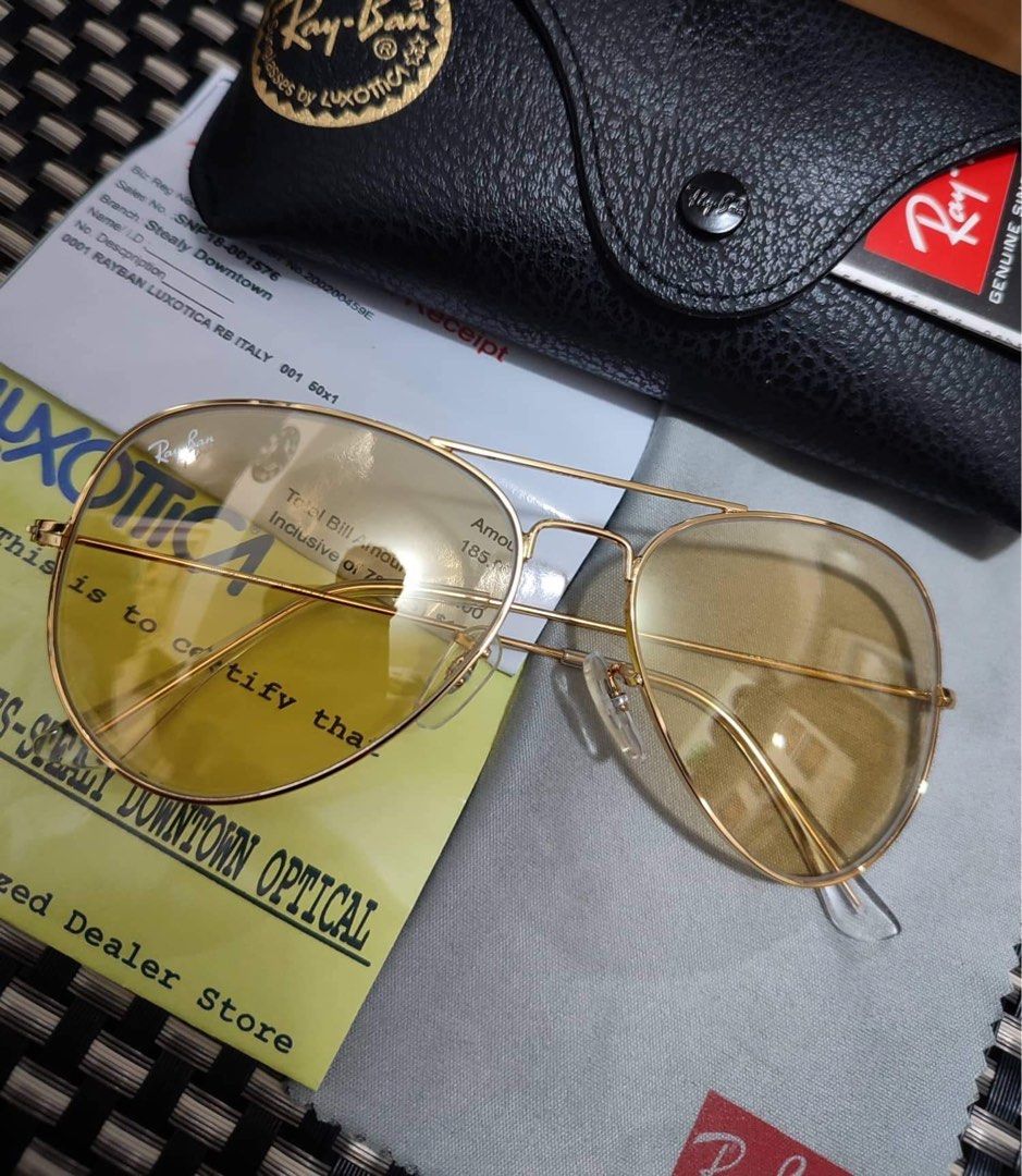Legit Rayban All Weather Amber, Men's Fashion, Watches & Accessories