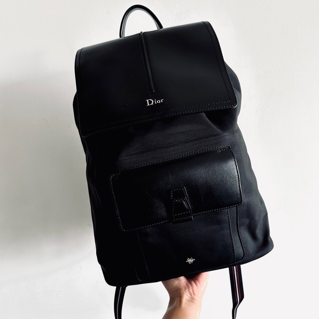 Dior leather sale backpack