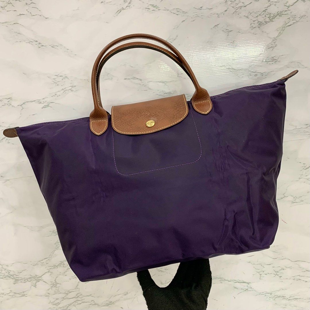 LONGCHAMP DARK PURPLE NYLON TOTE BAG 237013566 Women s Fashion