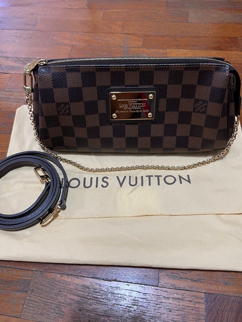 SOLD) Louis Vuitton Damier Ebene Eva Clutch Louis Vuitton Kuala