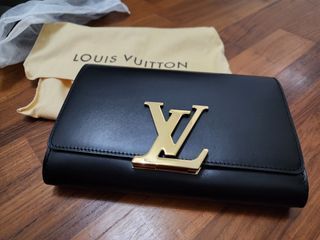 Louis Vuitton Monogram Empreinte Daily Pouch M62937 Women's Clutch Bag Black  LV