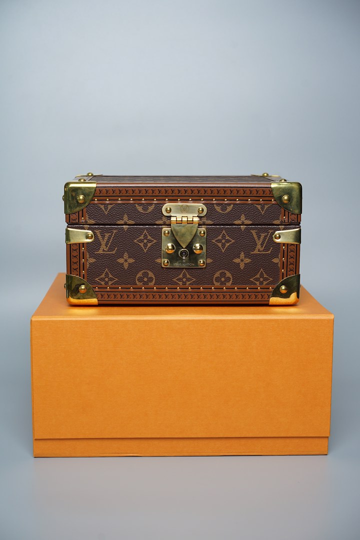 A SET OF TWO : A CLASSIC MONOGRAM CANVAS COFFRET TRESOR 24 WITH