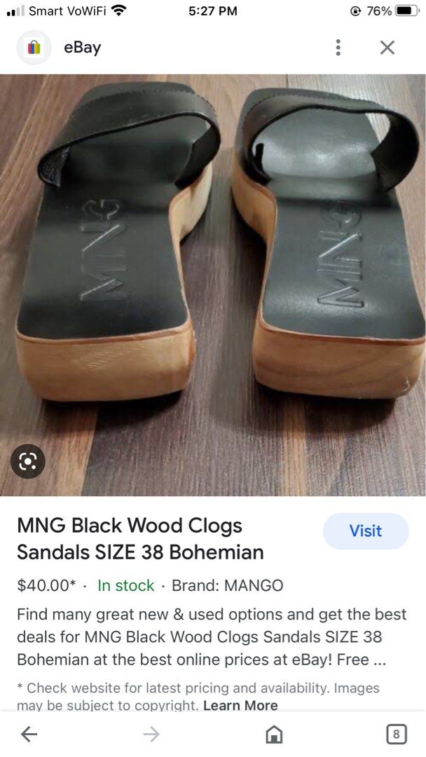 MANGO wooden clogs / bakya on Carousell