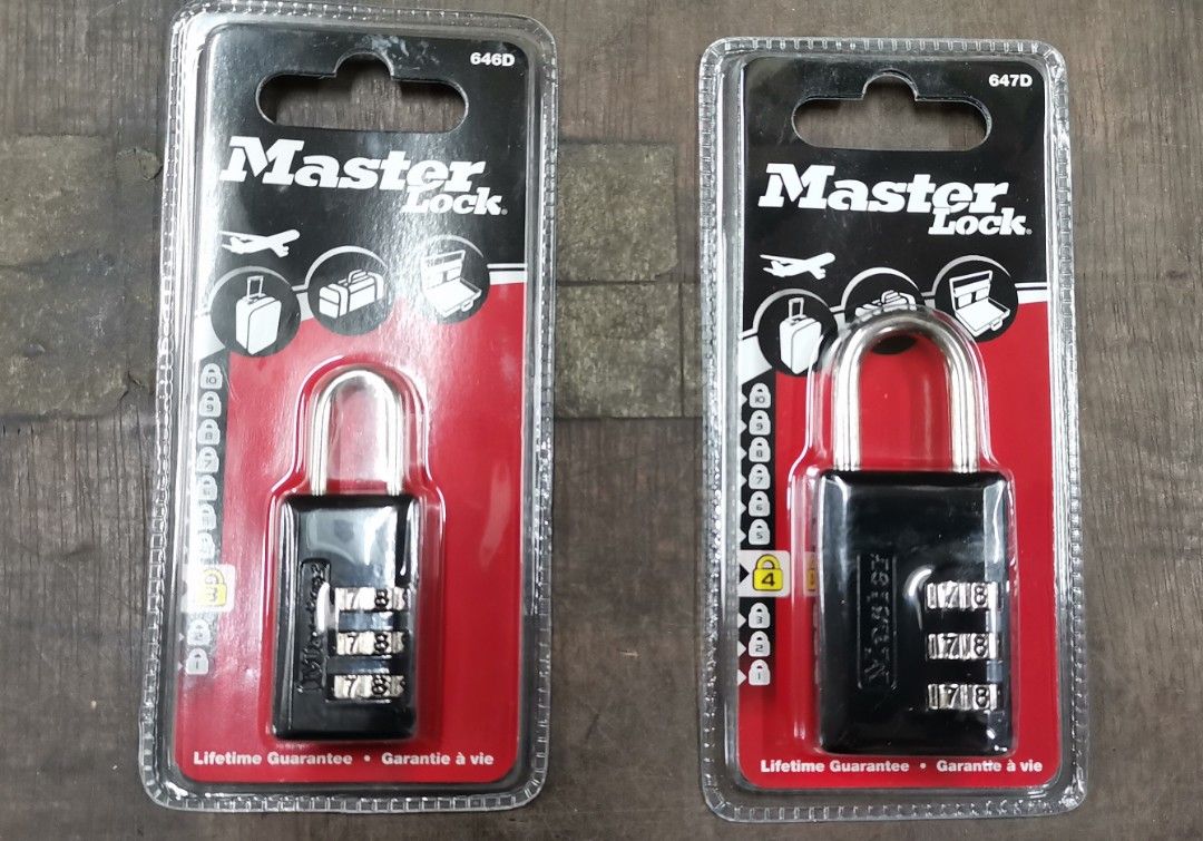 Master Lock 647D Luggage Lock 3Digit Resettable Combination, 3digit