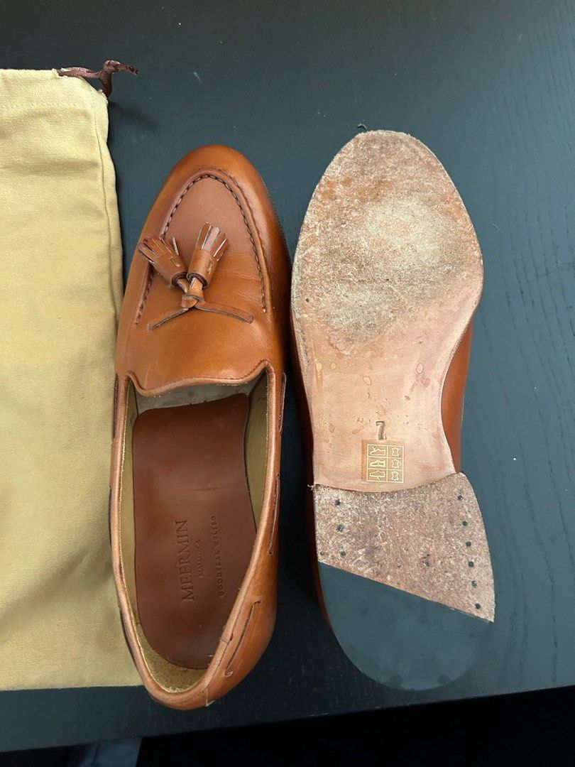 Meermin Loafers Copper Antique Calf E, Men's Fashion, Footwear