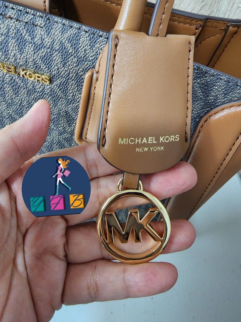 Michael Kors 35F2G6KS6V Kali Medium Satchel Ipad Case Tote Shoulder Handbag  MK Brown