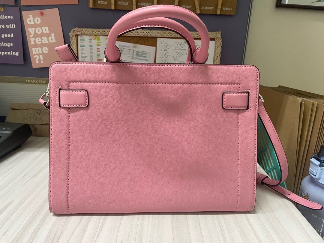 Michael+Kors+Rayne+Small+Leather+Crossbody+in+Carnation+Pink+