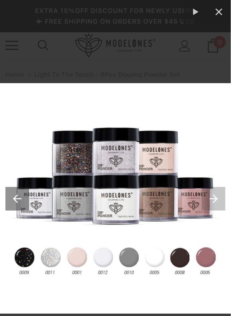 Modelones Acrylic powder set with 3 liquids (Category: Hands & Nails) located in Marikina City. Submitted by maria8 (Listing ID 1229744726, Image 3). Description: Complete set nude colors.