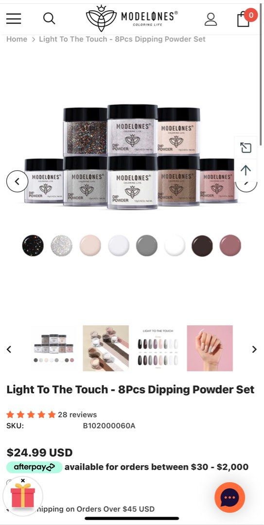 Modelones Acrylic powder set with 3 liquids (Category: Hands & Nails) located in Marikina City. Submitted by maria8 (Listing ID 1229744726, Image 2). Description: Complete set nude colors.