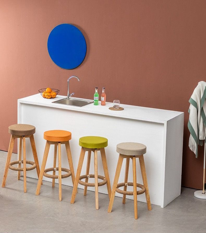 Modern Bar Countertop Stool Home Cafe Office Use Pub Rotatble Top