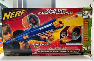  NERF N-Strike Raider Rapid Fire CS-35 Dart Blaster - Blue :  Toys & Games