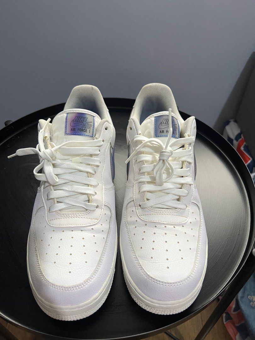 Air force 1 low oversized swoosh white racer deals blue