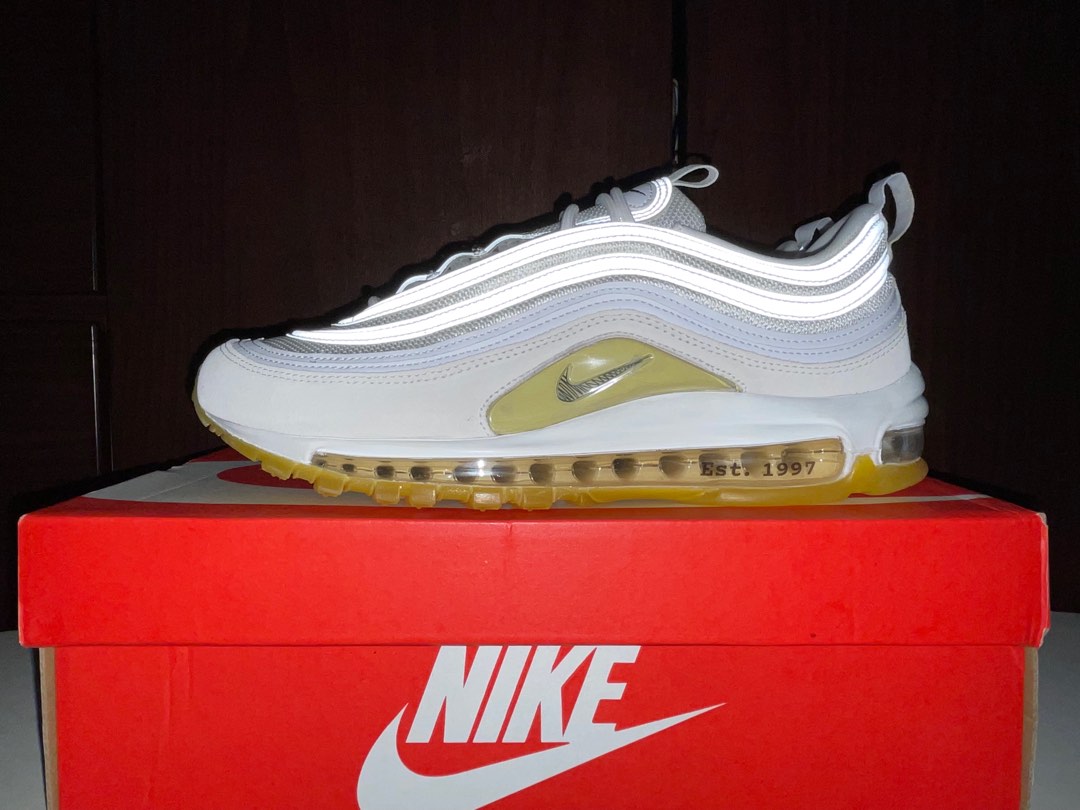 Nike Air Max 97 White Men s Fashion Footwear Sneakers on