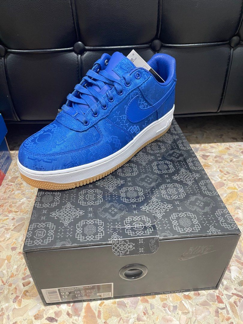Nike Clot Air Force 1 blue silk US9.5 Men s Fashion Footwear