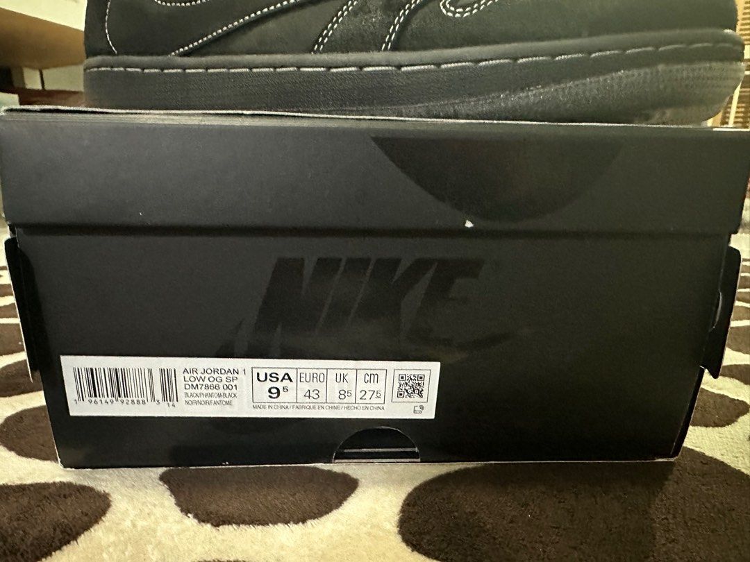 Nike Air Jordan 1 Retro Low Black Phantom Travis Scott DM7866-001 Sz:4-13