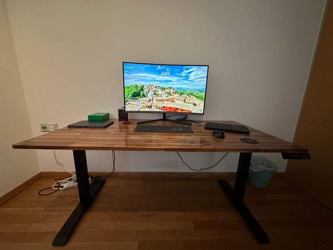 Omnidesk Pro Wildwood Collection Table Top (Wildwood) Straight Edge Large, Furniture & Home