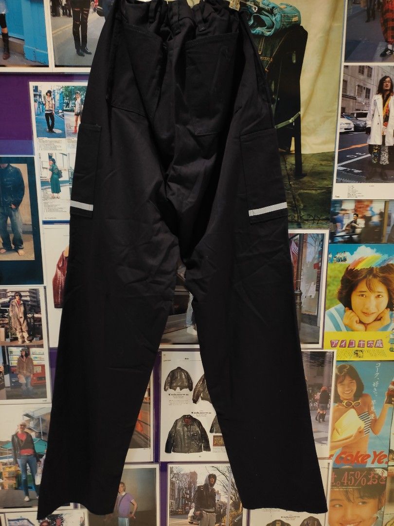 Parachute pants with reflective stripe W 35 X Length 43 Made in