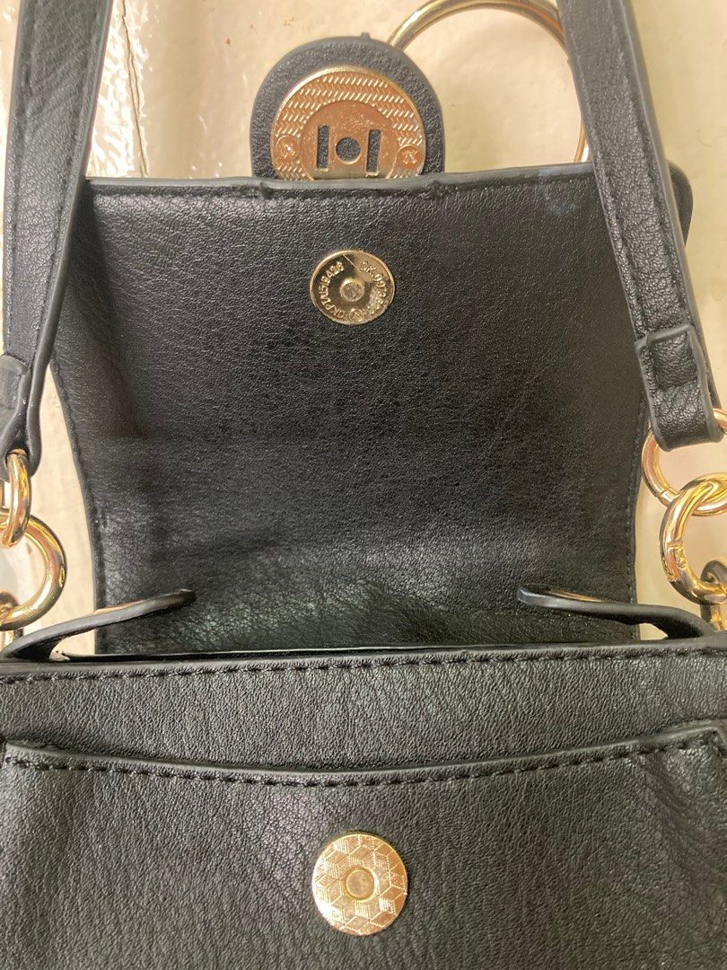 Peta + Jain mini shoulder 2 way bag classic black Chloe design, Women's