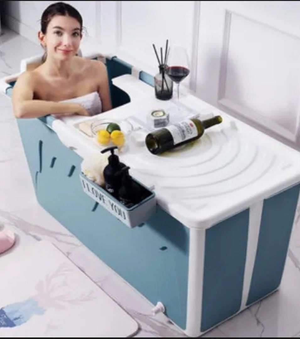 Plastic Foldable Bathtub for Adults, Furniture & Home Living, Bathroom