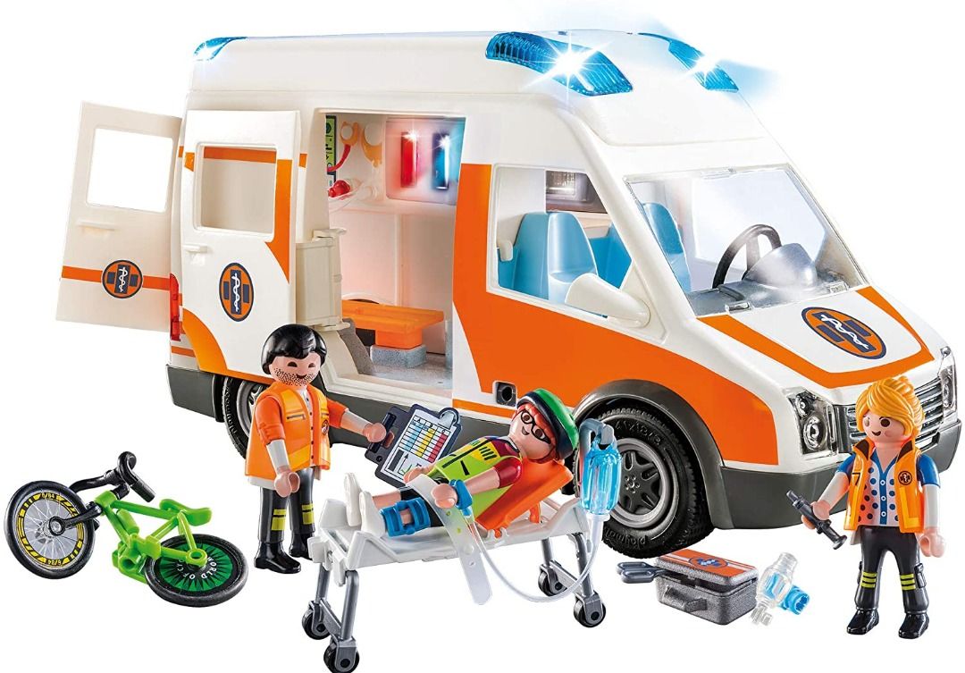 Playmobil 70049 Ambulance with Flashing Lights, Hobbies & Toys, Toys ...