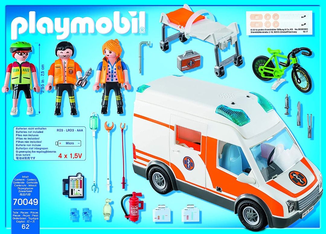 Playmobil 70049 Ambulance with Flashing Lights, Hobbies & Toys, Toys ...