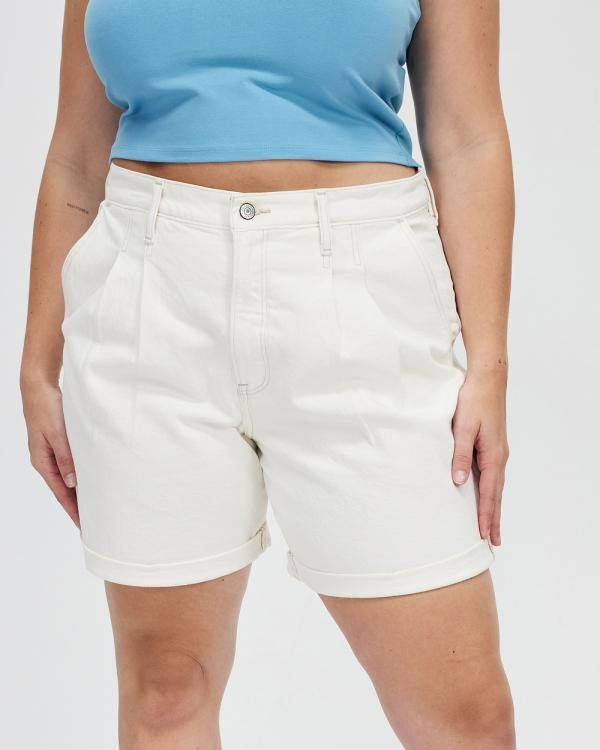 Pleated Denim Shorts, Women's Fashion, Bottoms, Shorts on Carousell