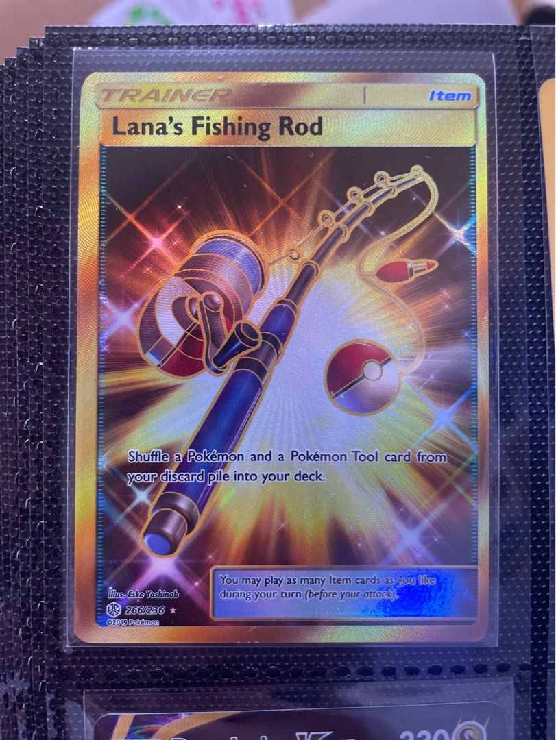 Pokemon Card ptcg Lana's fishing rod 266/236, 興趣及遊戲, 玩具& 遊戲類- Carousell
